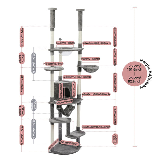 PAWZ Road Tall Floor To Ceiling Cat Tree