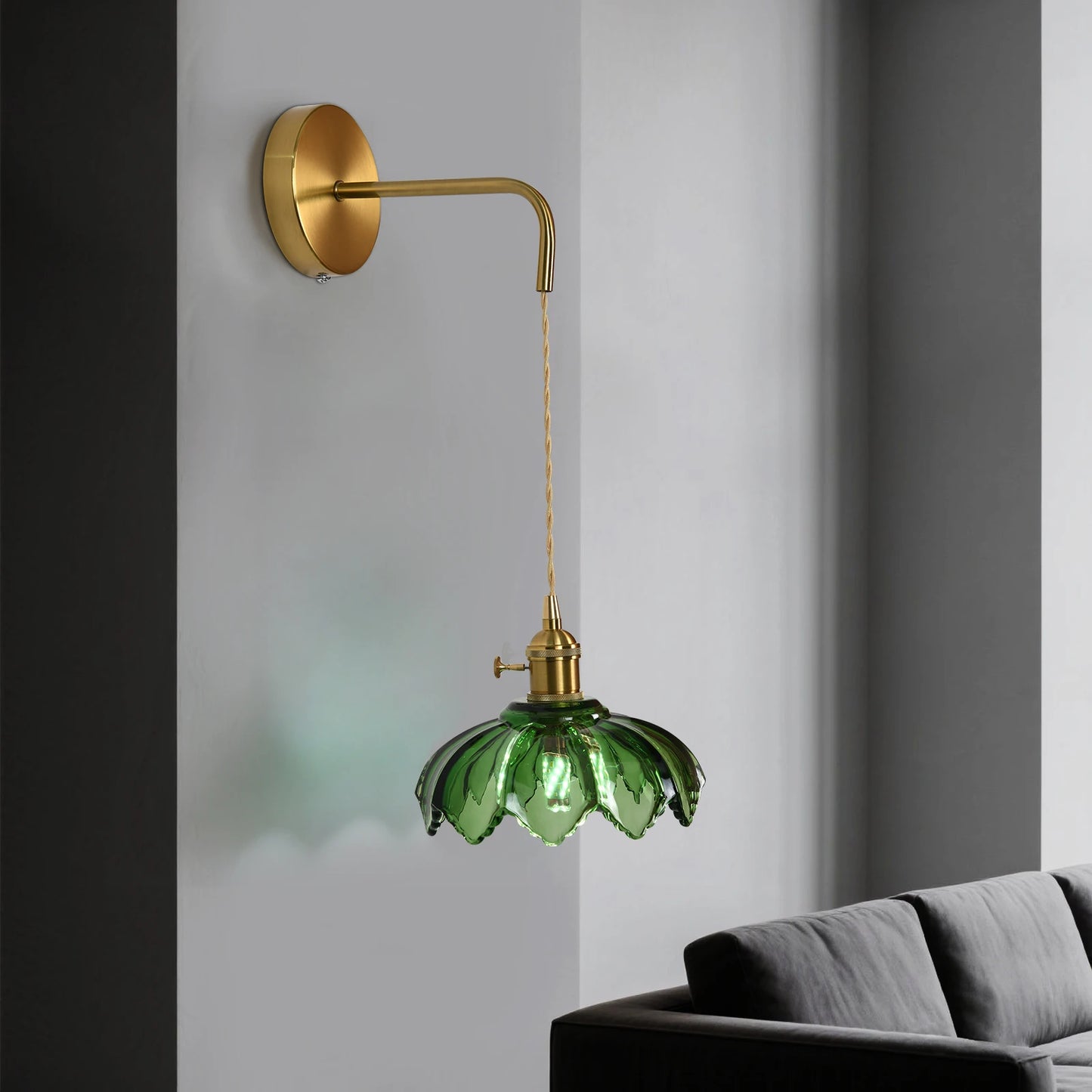 GreeLustr Simple LED Wall Lamp Fixtures Copper Indoor