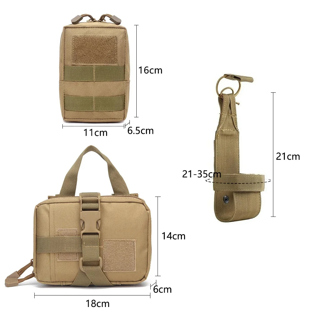 Adjustable Tactical Dog Harness With Leash And Pocket Pack
