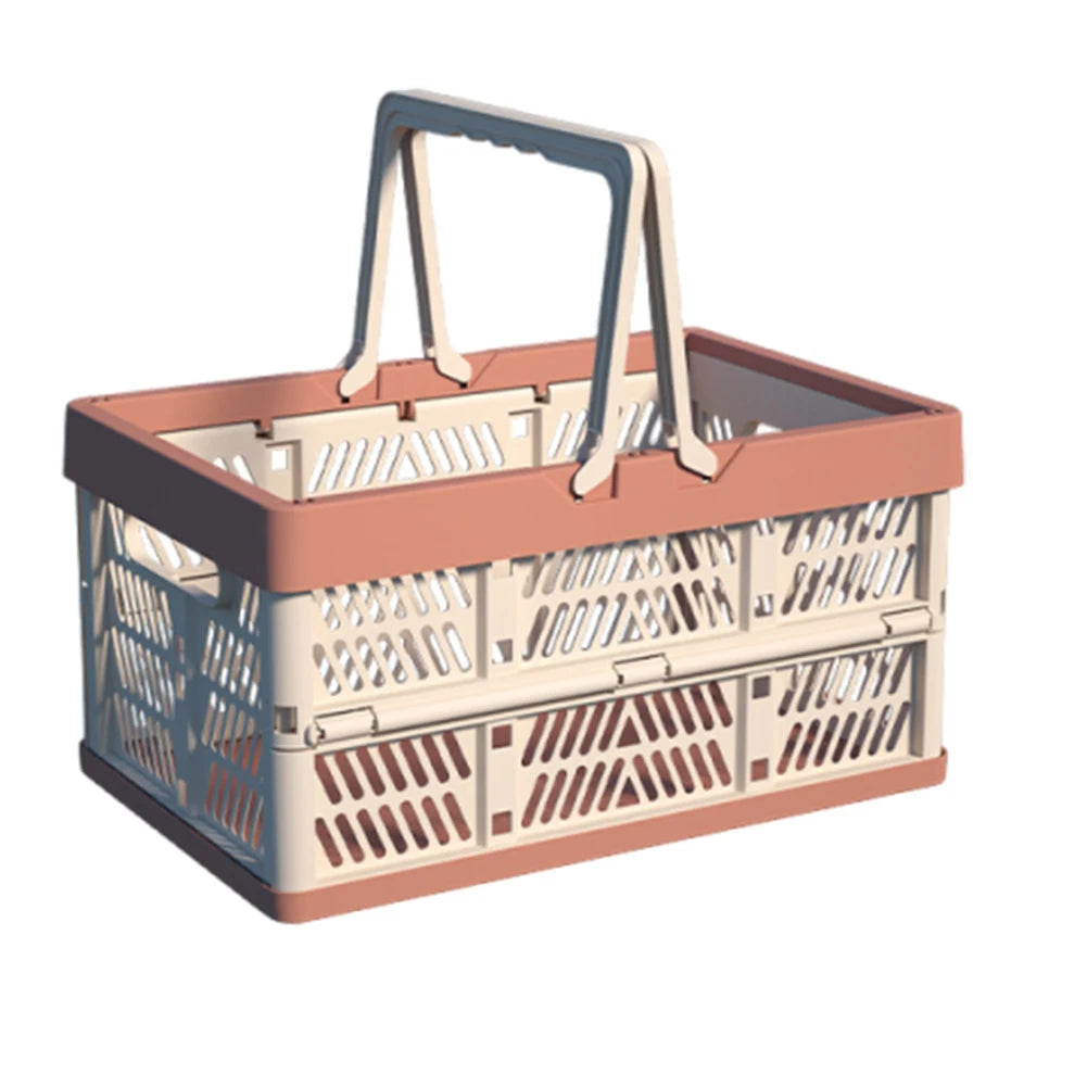 Alloet Plastic Collapsible Storage Crate With Handles Stackable Organizer