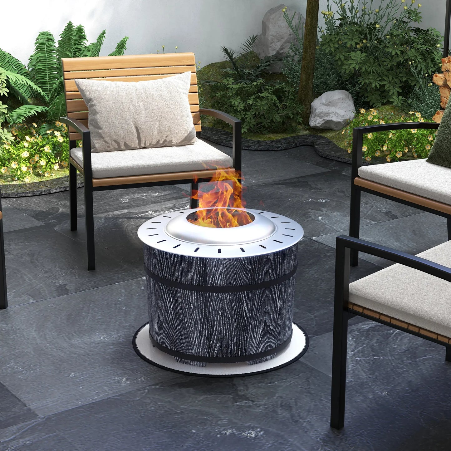 Smokeless Fire Pit With Mat