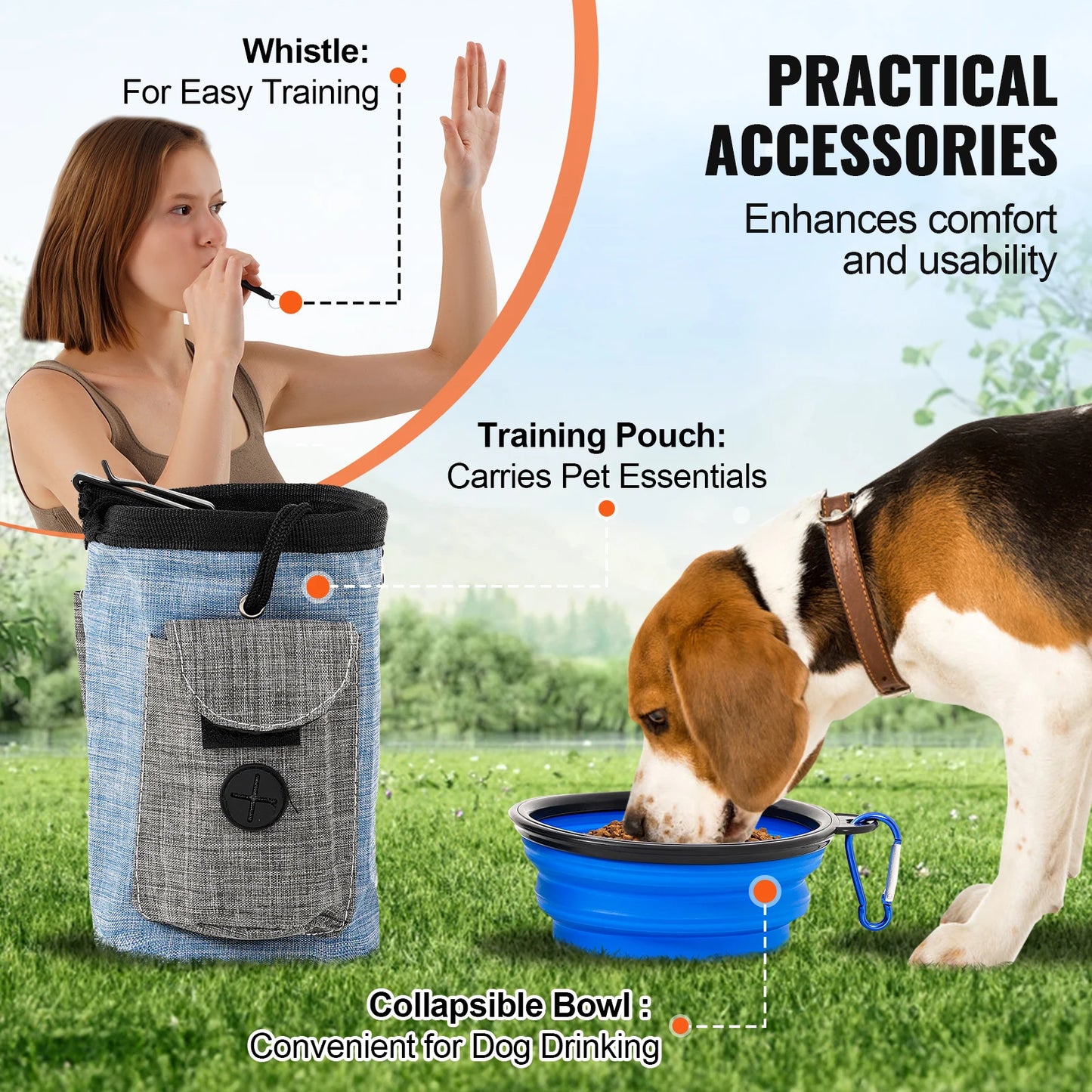 Dog Agility Training Equipment 5 Piece Kit With Adjustable Hurdles