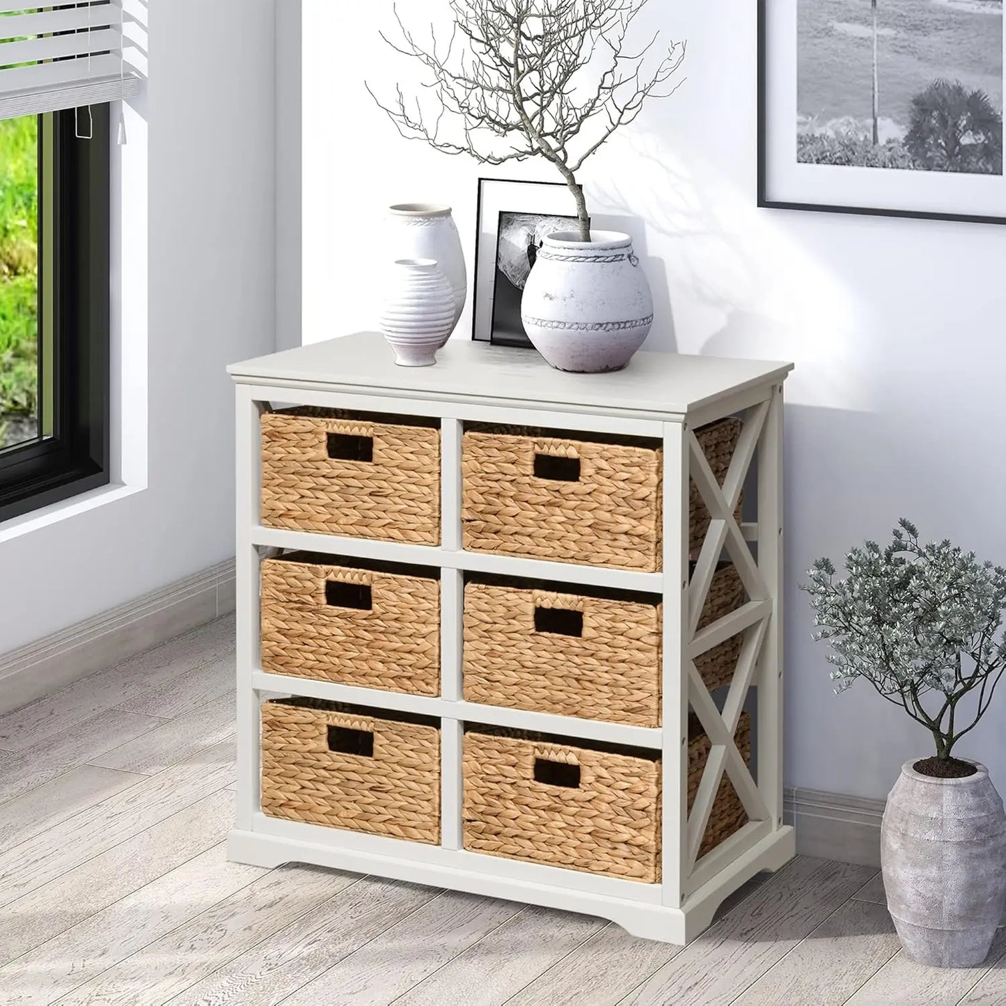 XMSJ Hampton Meadows 3 Tier X-Side End Storage Cabinet