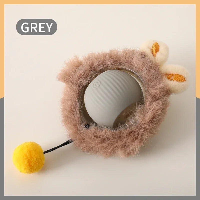 Cat Interactive Ball Toy Auto Rolling Faux Tail Rechargeable Smart
