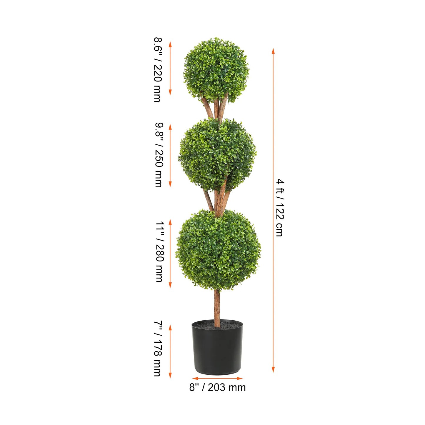 Artificial Boxwood Spiral Topiary Tree For Outdoor Weather Resistant Decor