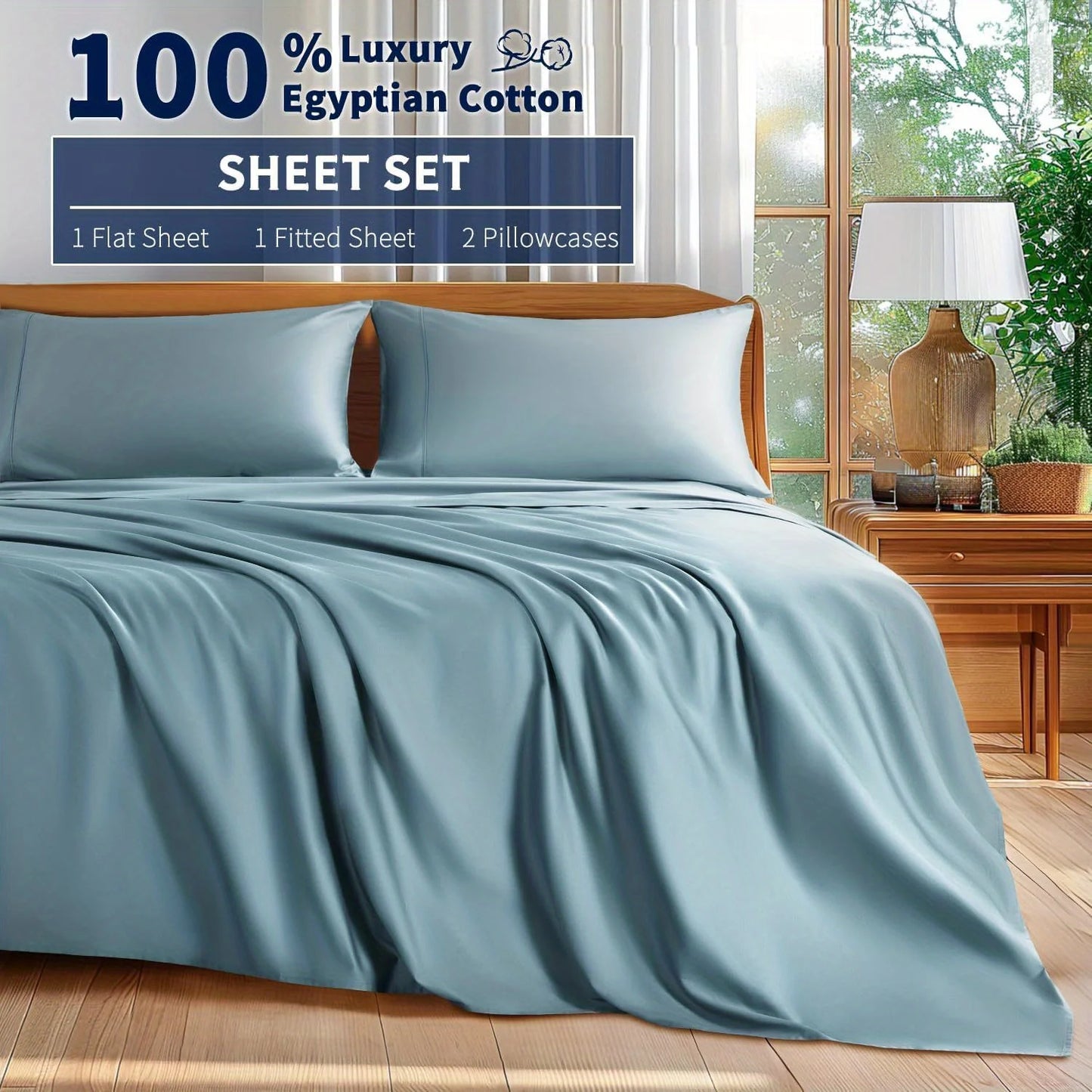 100 Percent Cotton Luxury Bed Sheets Set 600 Thread Count