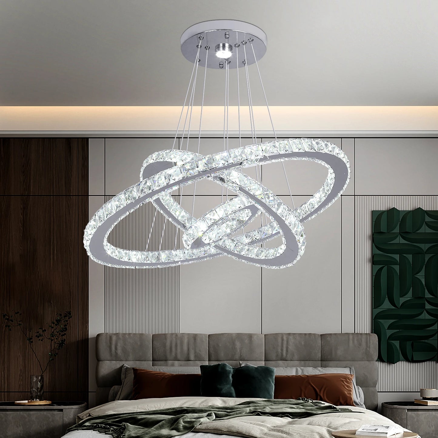 Vinilky Crystal Chandelier Pendant Lights For Living Room And Bedroom