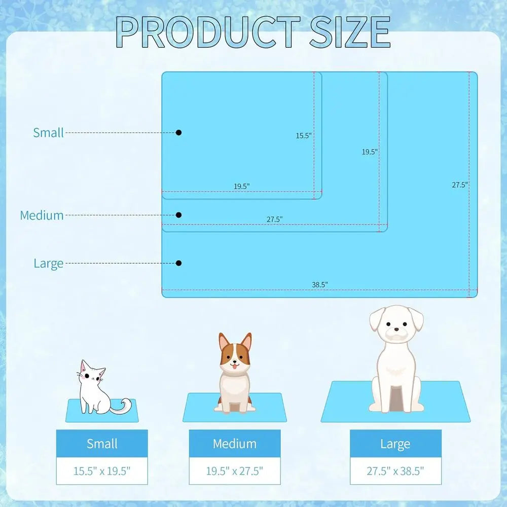 Pet Cooling Mat For Cats And Dogs Lightweight Cushioned Comfort