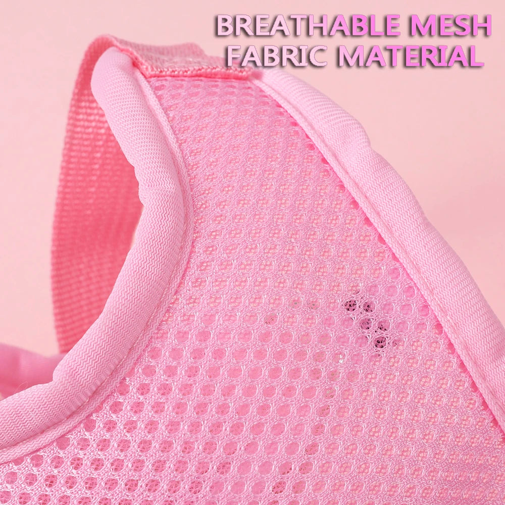 NONECN Breathable Cat Harness Set Butterfly Leash Bundle