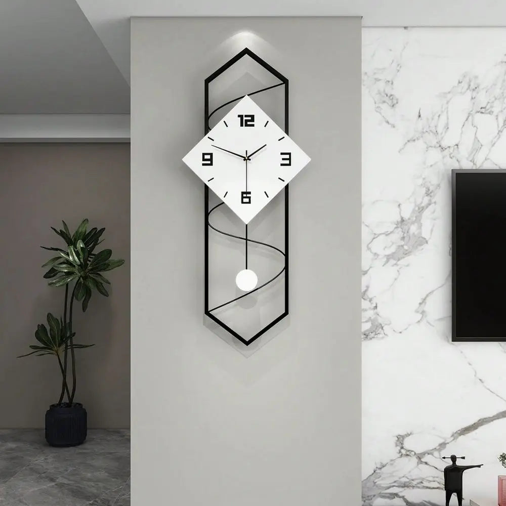 Decorative Modern Wall Clock Quartz Movement Silent Battery Operated