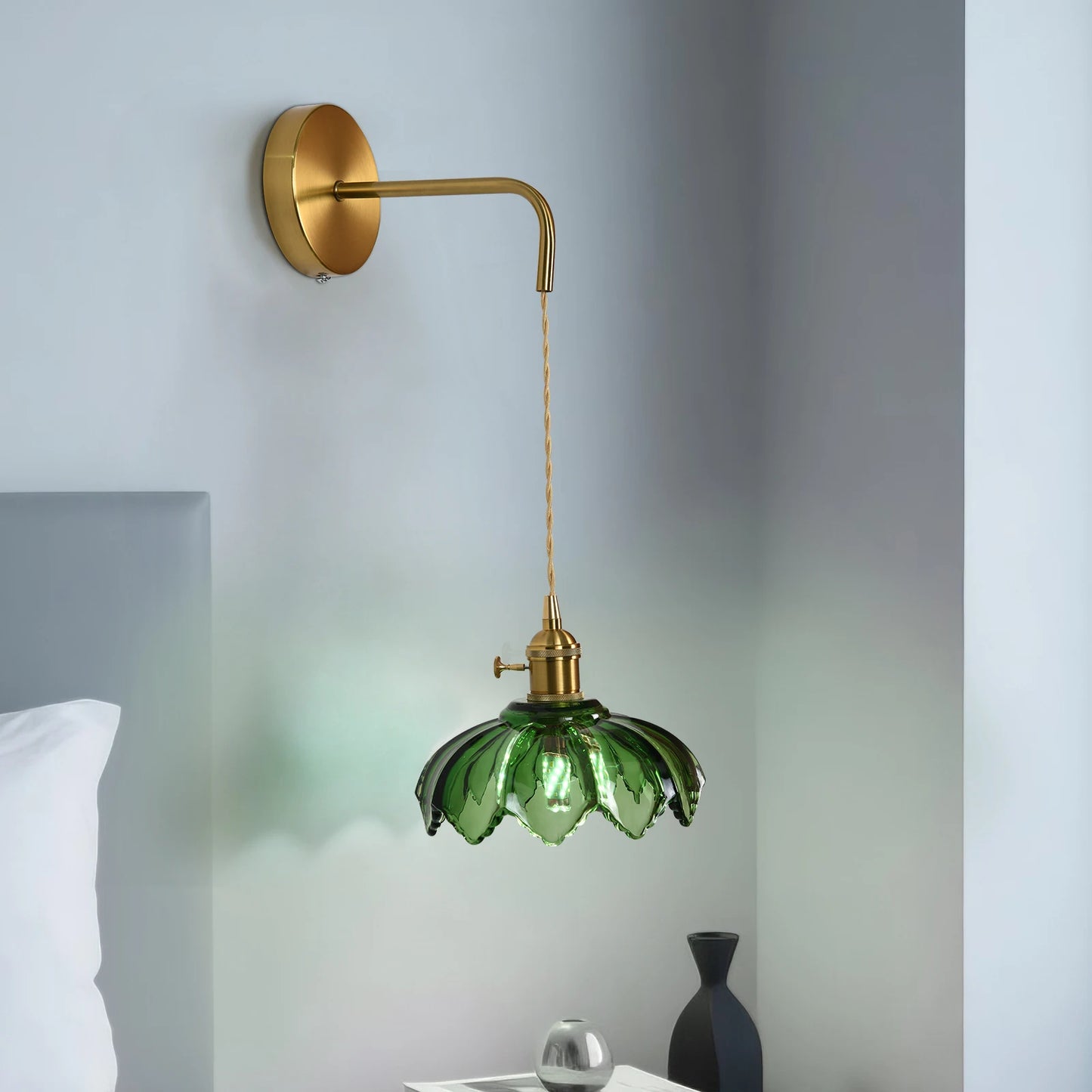 GreeLustr Simple LED Wall Lamp Fixtures Copper Indoor