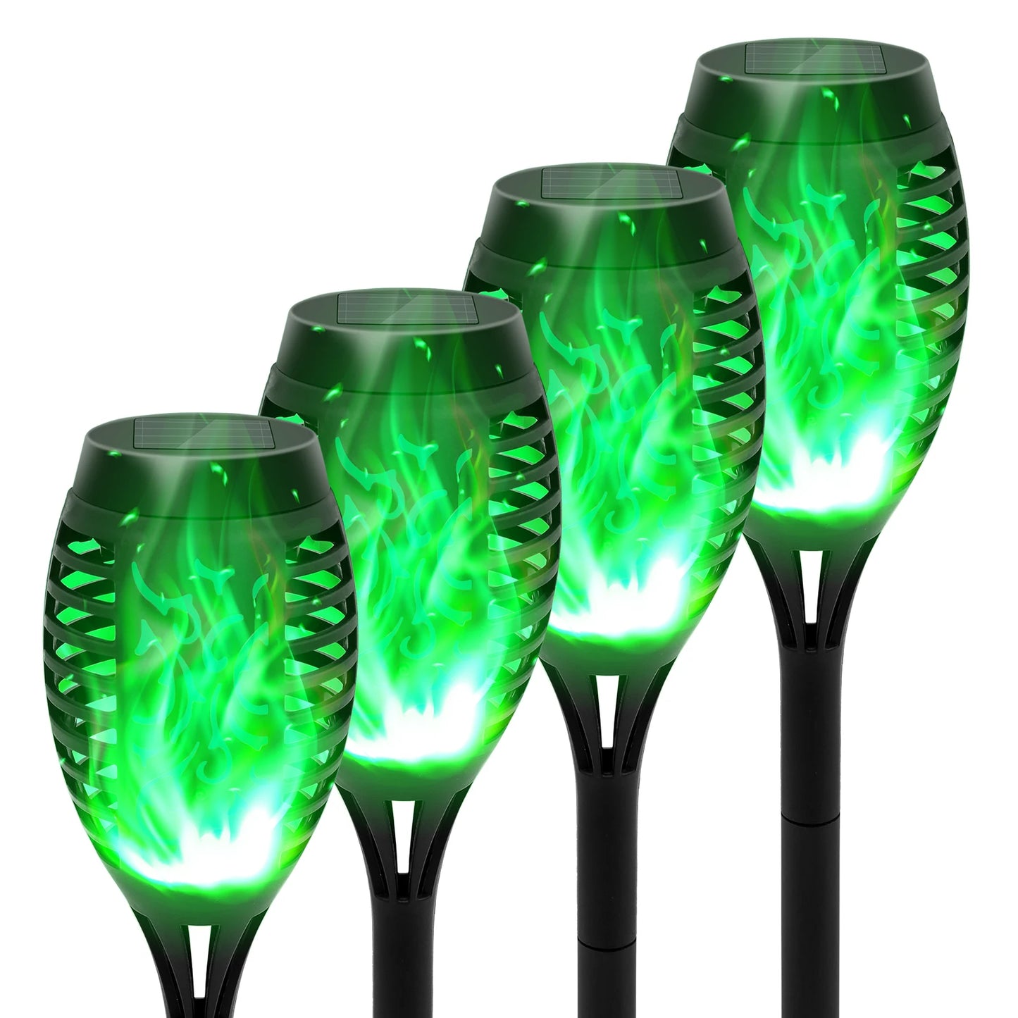 12 LED Solar Flame Torch Lights Outdoor Garden Decoration Waterproof