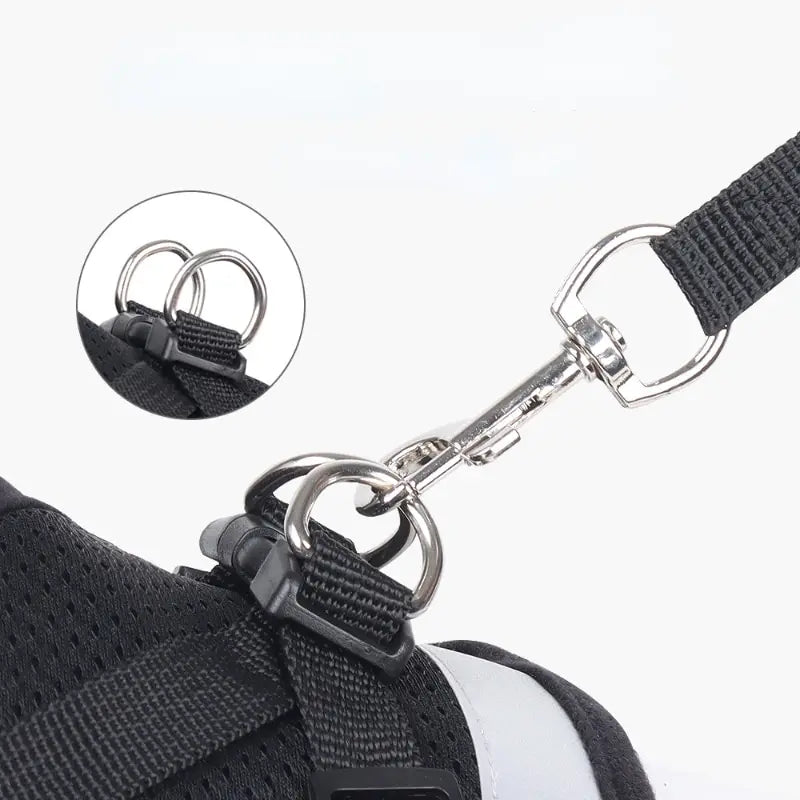 Dog Mesh Vest Harness Reflective Adjustable Easy Control