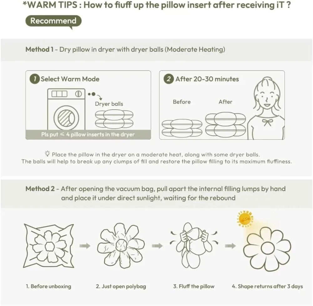 Daisy Flower Pillow Decorative Throw Cushion For Bed And Sofa