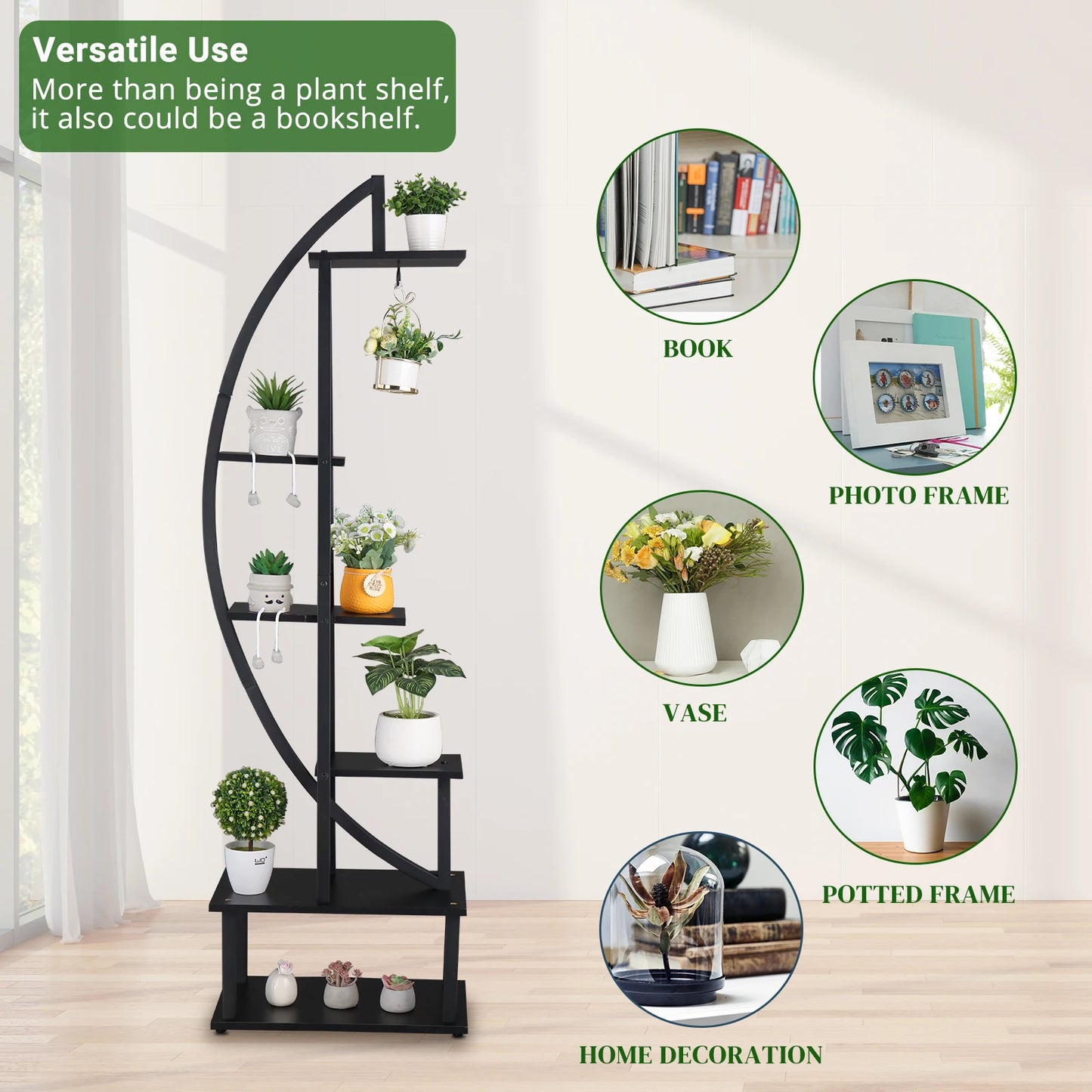 Artisasset Multilevel Iron Plant Stand For Garden Balcony Patio