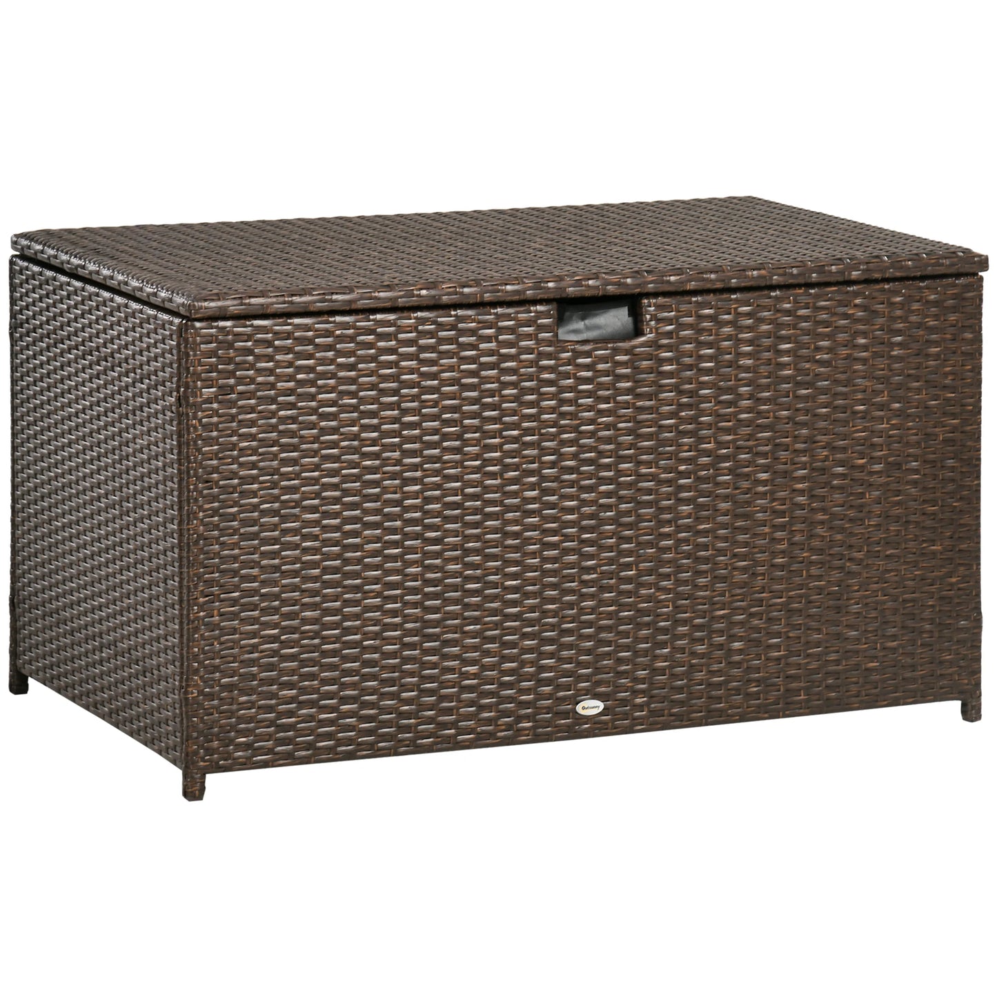 Outsunny Deck Box With Groove Handle For Garden Tools