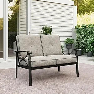 Outdoor Aluminum Patio Sofa Three Seat All Weather