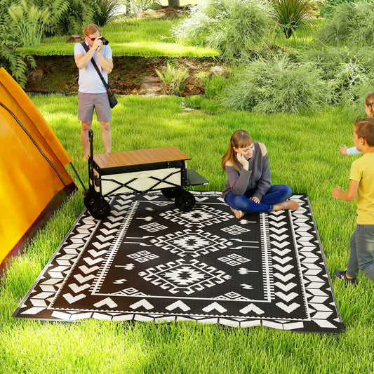 Modern Geometric Outdoor Rug For Living Room And Patio