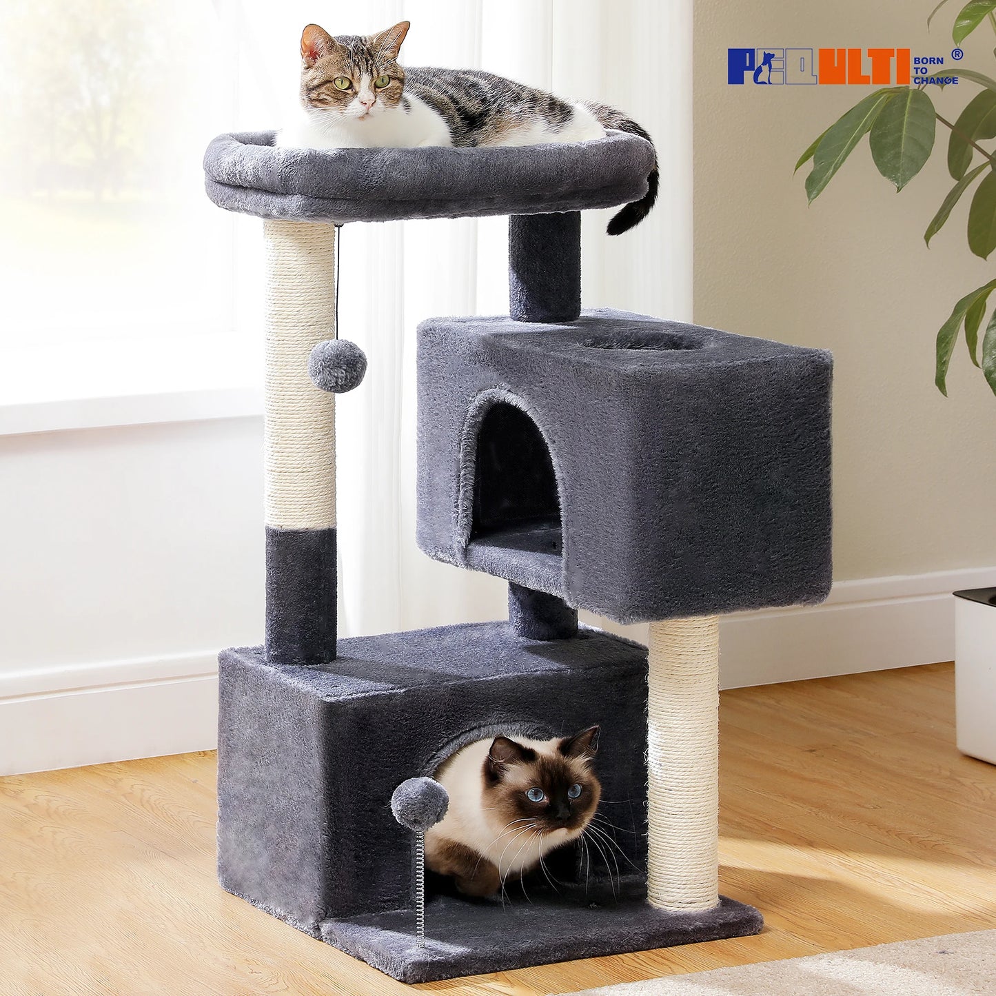 PAWZ Road Multi Level Cat Tree Tower With Scratching Posts