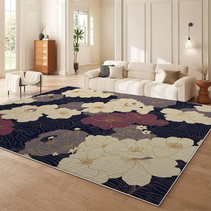 VIKAMA Persian Style Floral Sofa Area Rug Modern Living Room
