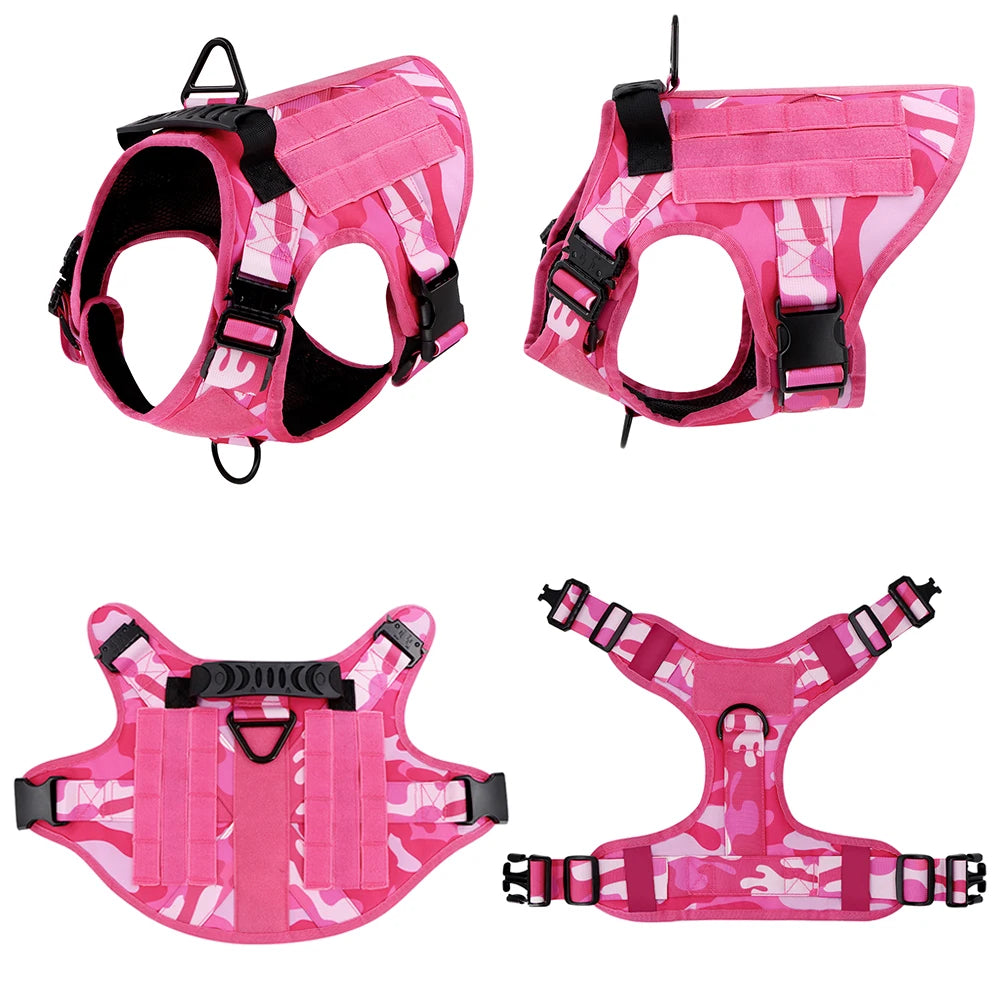 Petravel Military Camouflage Dog Harness Adjustable Vest