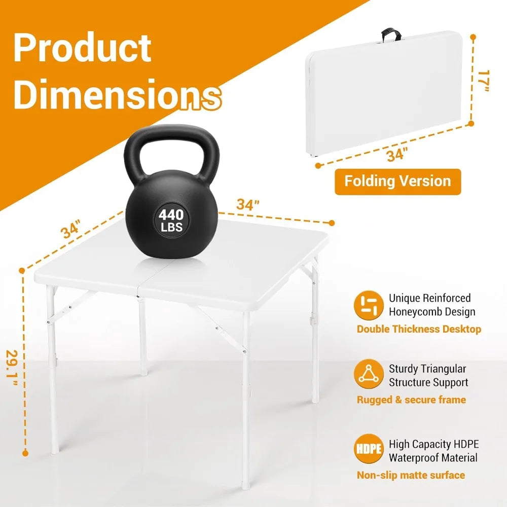Garvee Durable Multi Purpose Portable Wood Folding Table