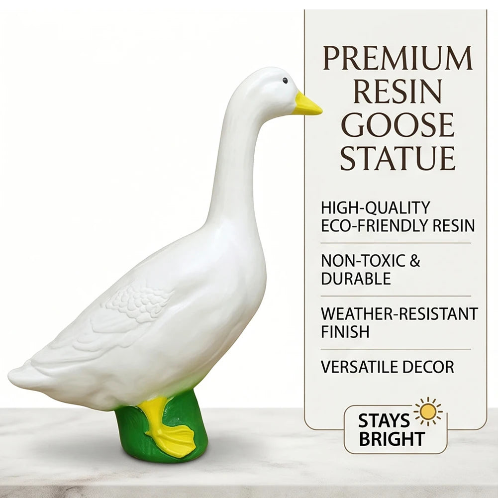 Resin Goose Statue For Home Garden Decor Yard Ornament