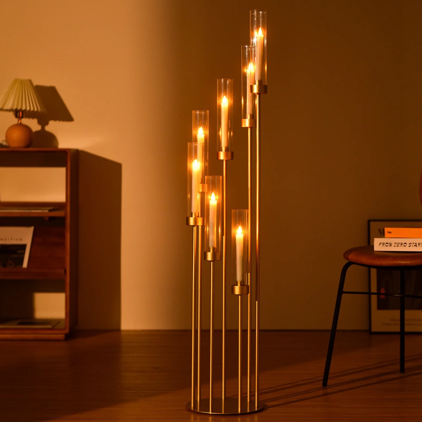 VINCIGANTCandle Seven Arm Floor Candelabra Centerpiece Set