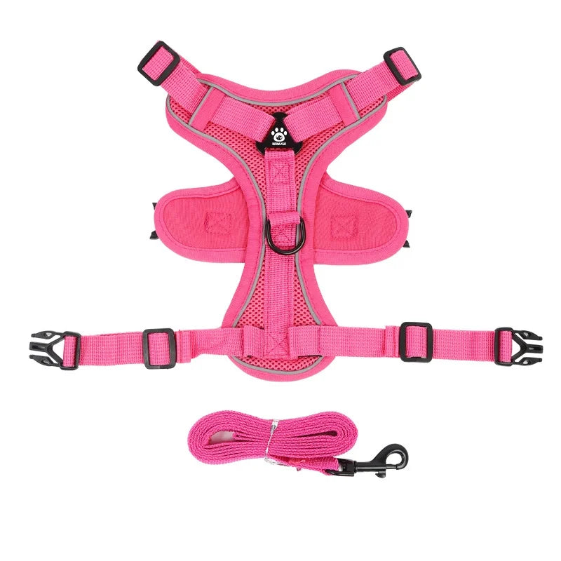 NONECN No Pull Dog Harness and Leash Set Reflective Adjustable