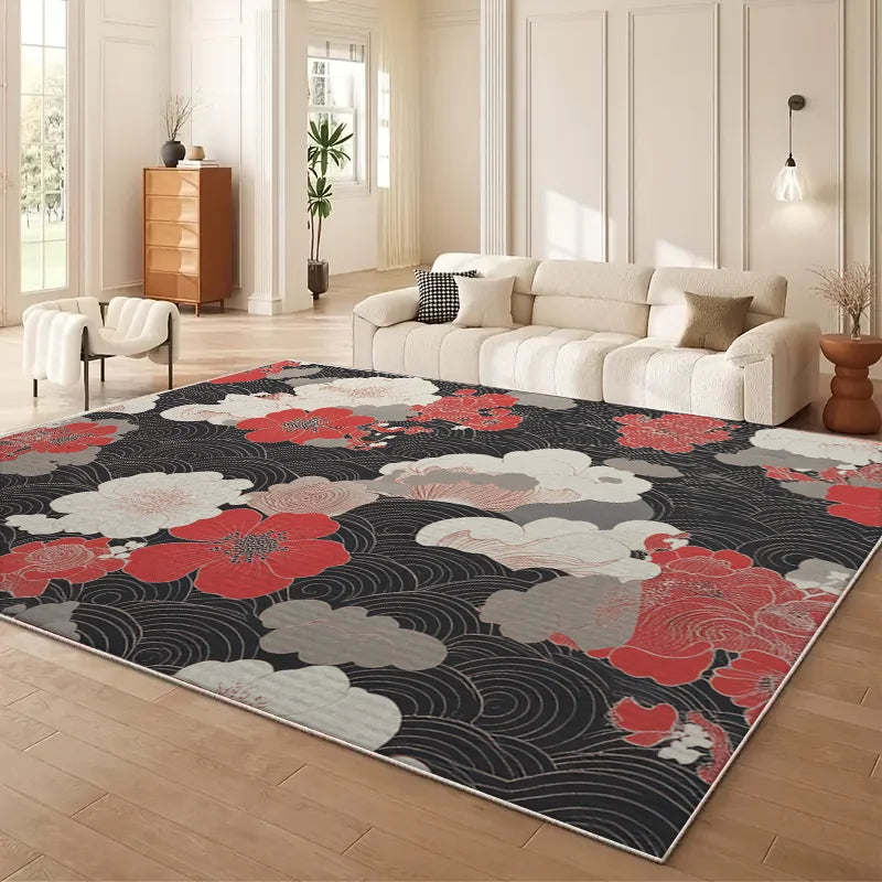 VIKAMA Persian Style Floral Sofa Area Rug Modern Living Room