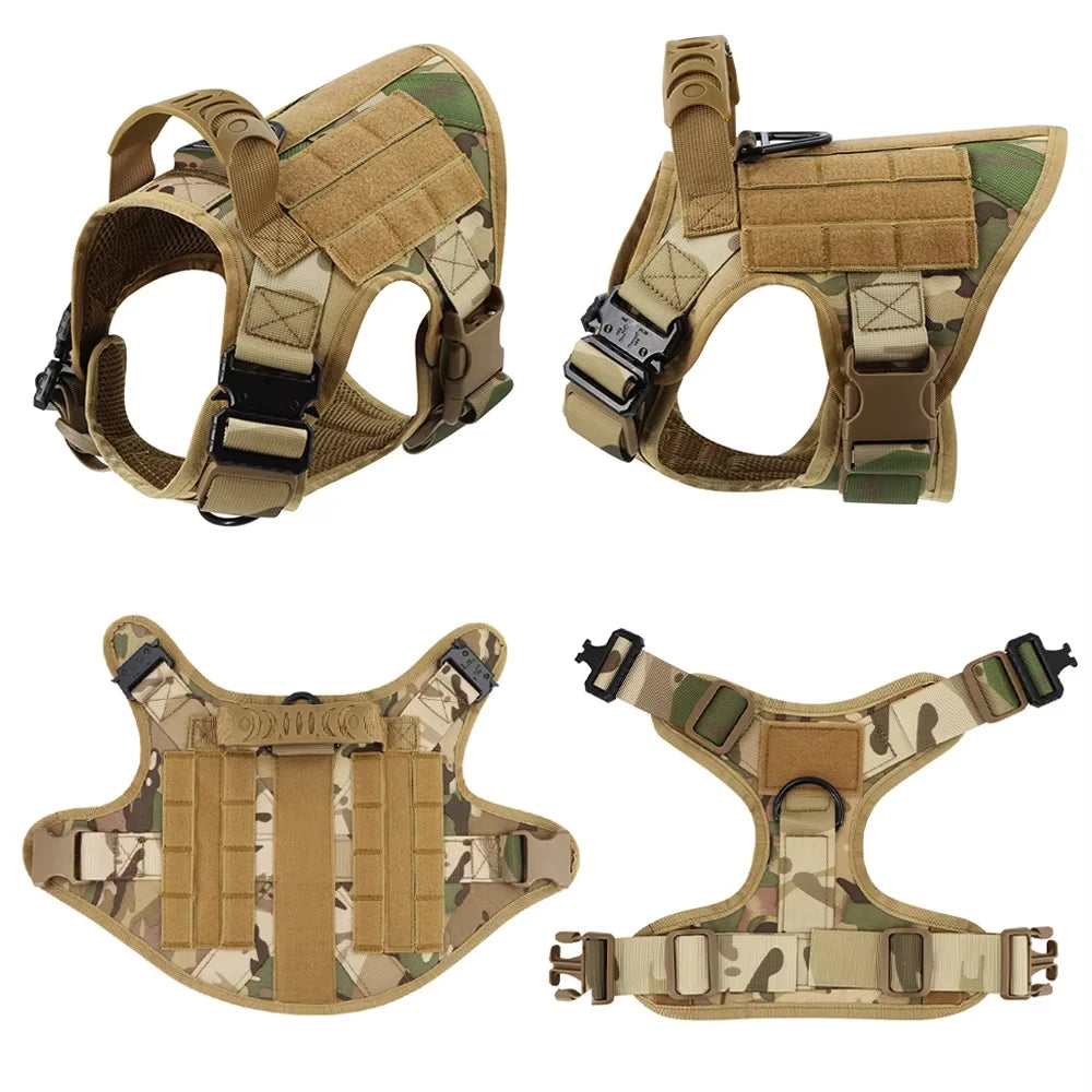 Military Tactical Dog Harness Vest Set For Malinois Training