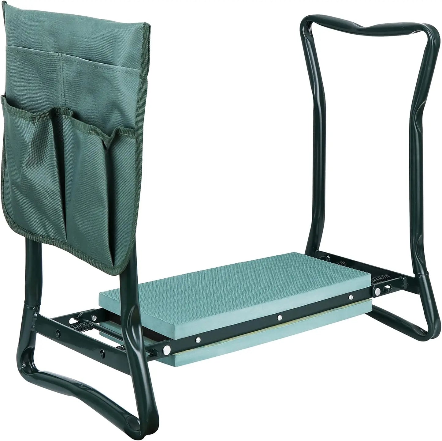 Folding Garden Kneeler Seat Bench With Handles And Pouch