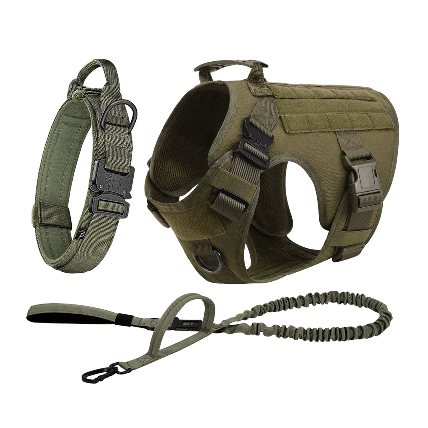 PETRAVEL Tactical Dog Harness With Molle Pouches For Training