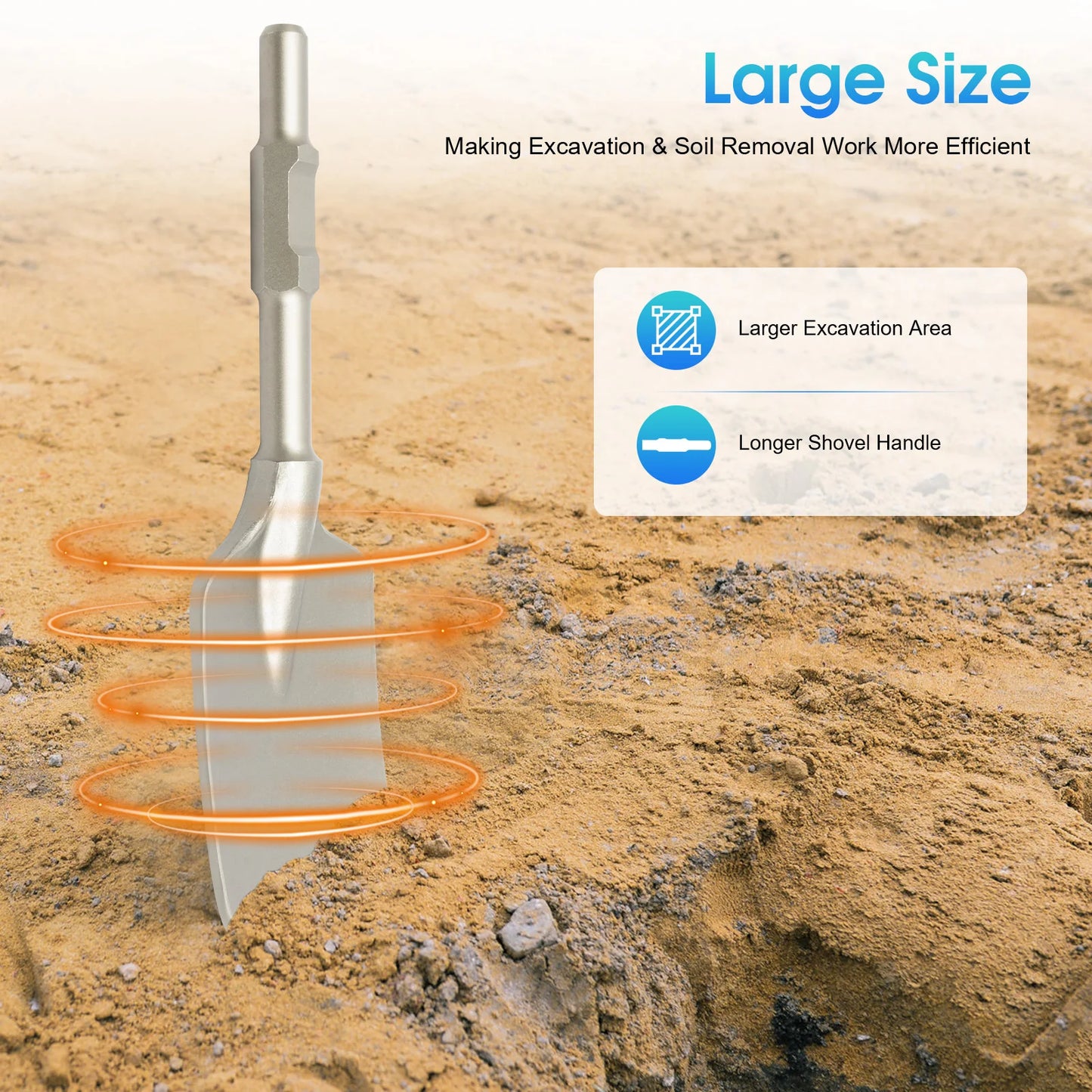 40Cr Steel Demolition Shovel Attachment for Electric Jack Hammer