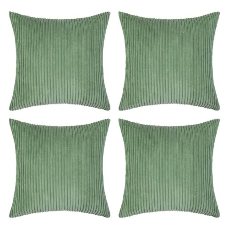 Boho Farmhouse Throw Pillow Covers Set Of 4 Corduroy Cushions