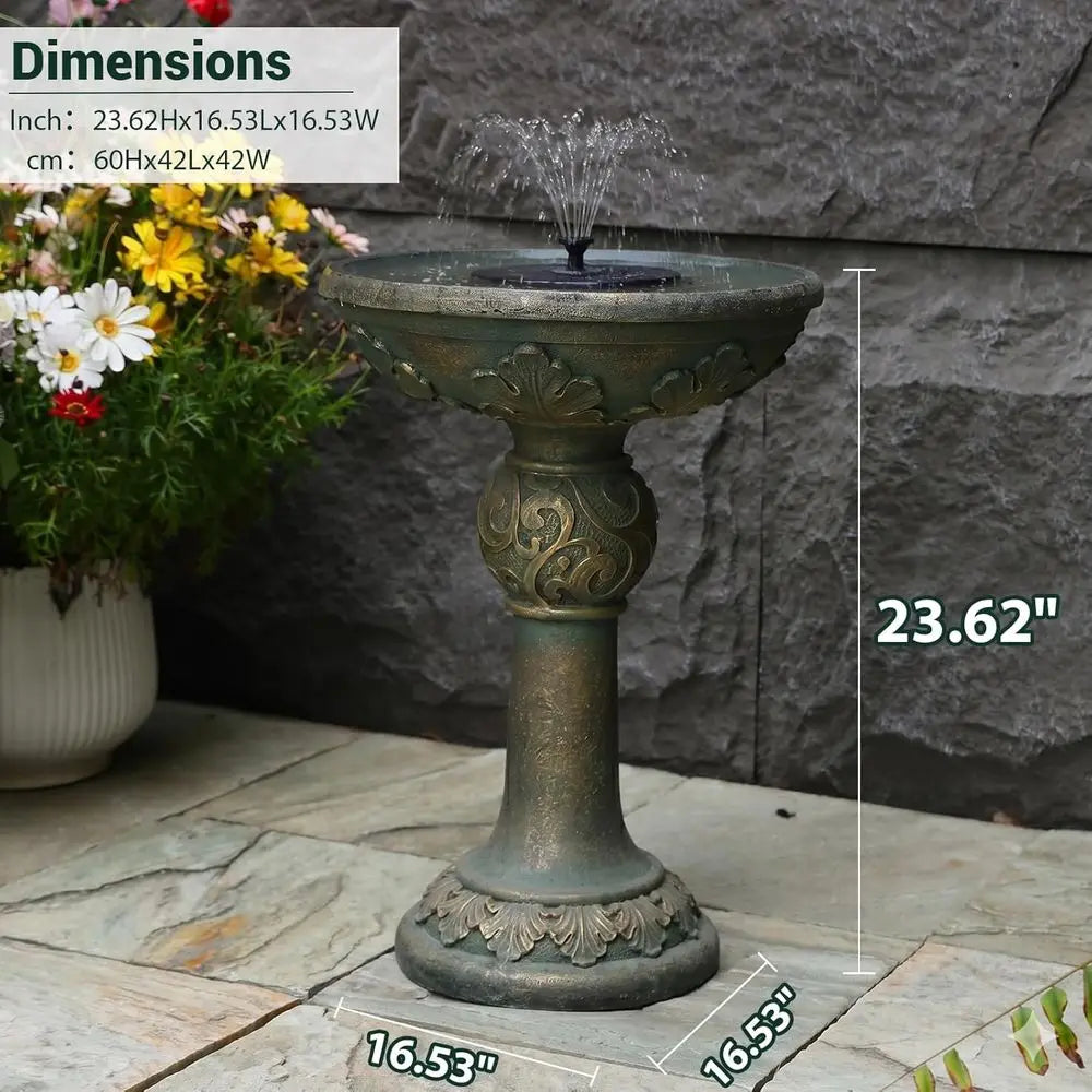 Weather Resistant Resin Outdoor Water Fountain With LED Lights