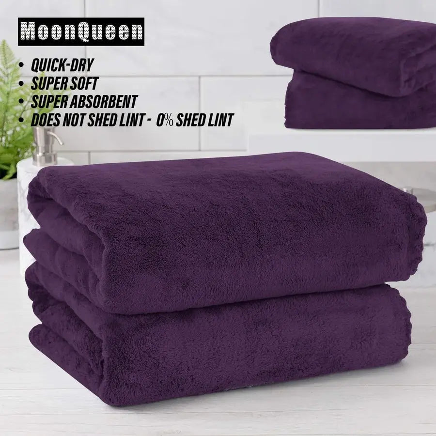 Premium Microfiber Bath Towel Set Quick Dry Absorbent 6 Pack