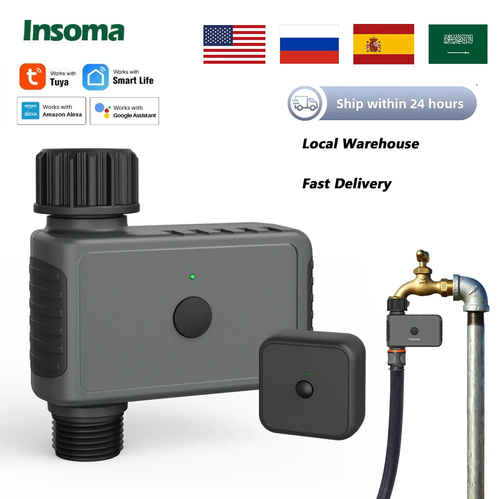 INSOMA WiFi Automatic Sprinkler Timer for Smart Irrigation Alexa