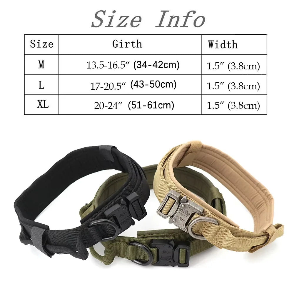 Adjustable Dog Training Collar Tactical Leash Set With Control Handle