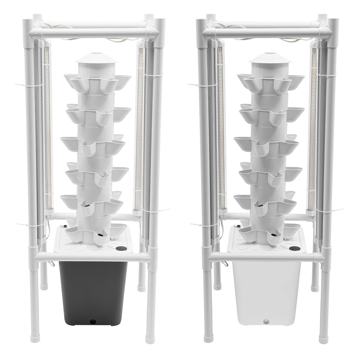 6-Tier Hydroponics Vertical Kit With 30 Planting Holes LED
