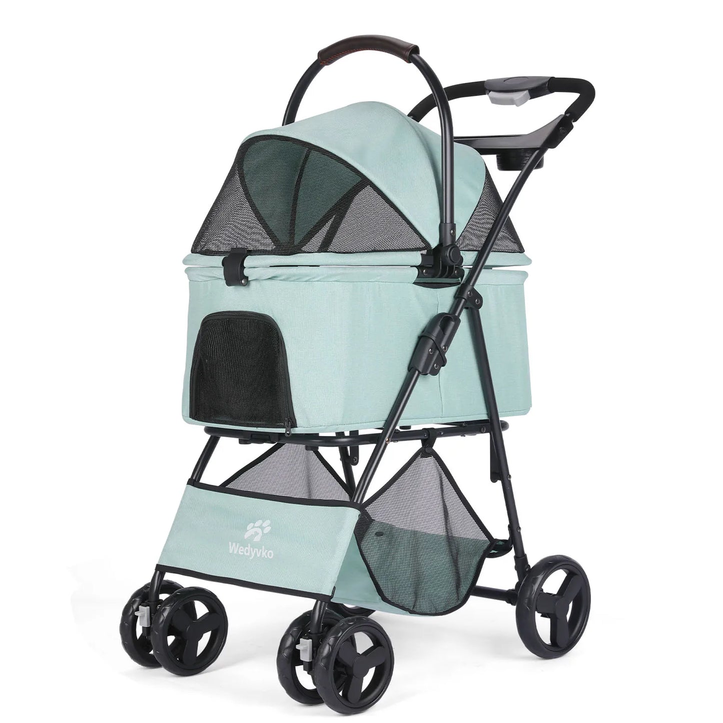 3 In 1 Pet Stroller With Removable Carrier All-Terrain Waterproof