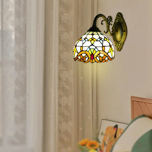 Tiffany Vintage Dome Wall Lamp Indoor Living Room Staircase