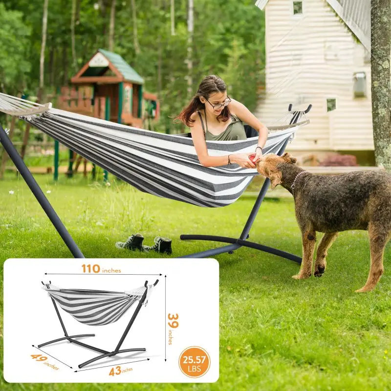 Gyroor Adjustable Stand Hammock 600 Lb Capacity With Storage Bag