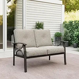 Outdoor Aluminum Patio Sofa Three Seat All Weather