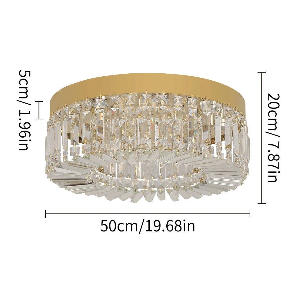 VETRULUS Crystal LED Ceiling Chandelier for Modern Home Lighting