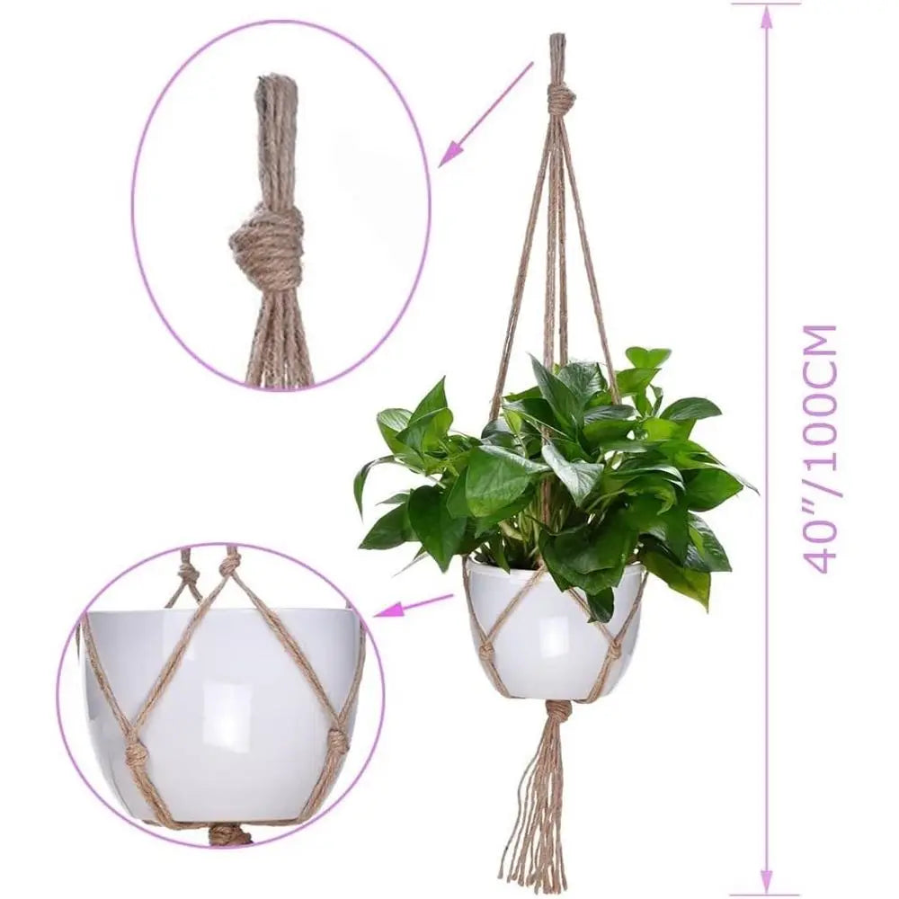 Jute Plant Hangers 10 Pack For Indoor And Outdoor Plants