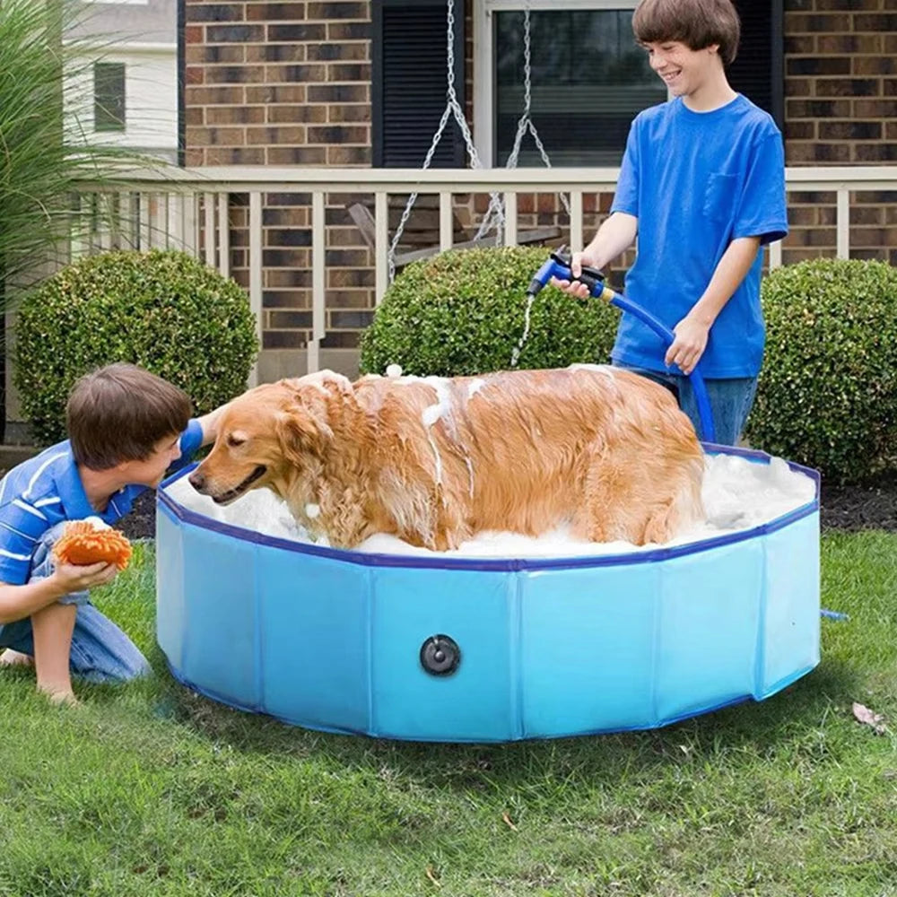 Portable Dog Pool And Bath Tub For Dogs Scratch Resistant