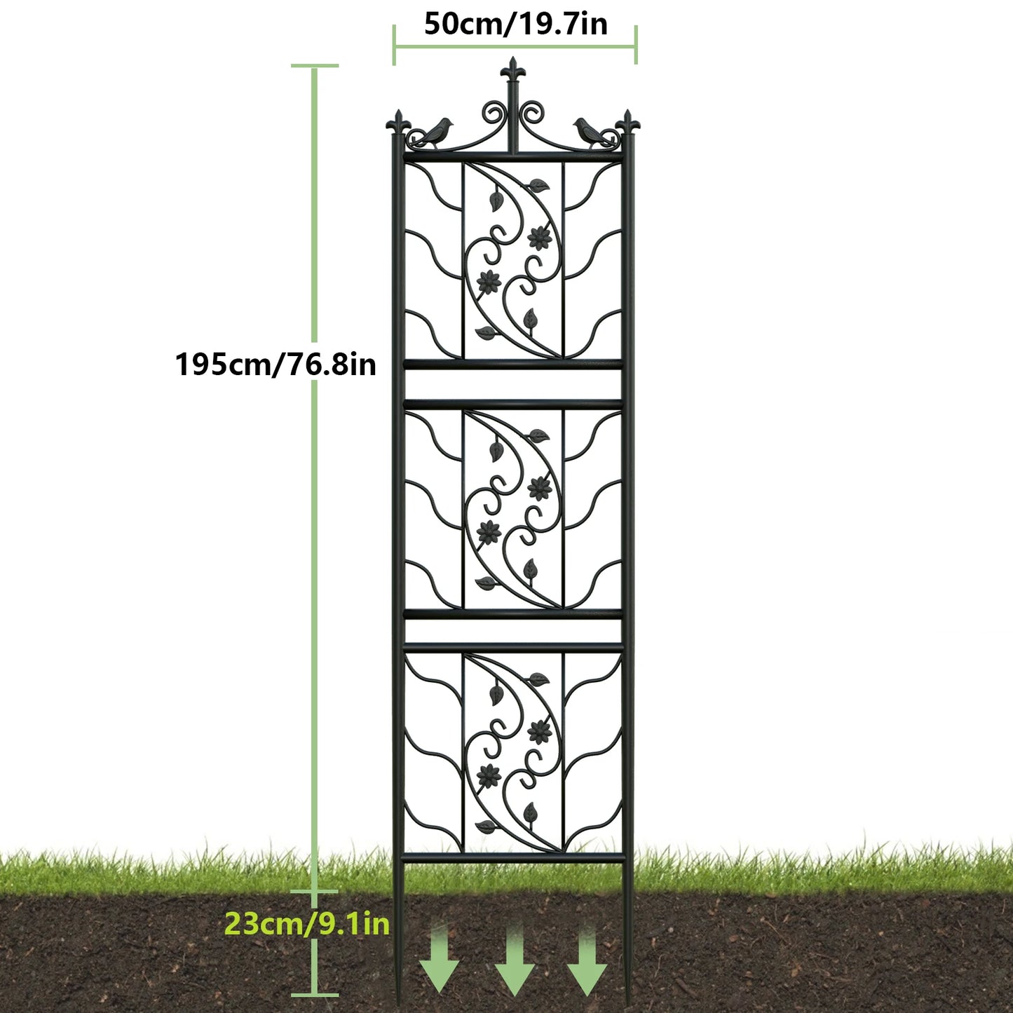 Garden Trellis Outdoor Metal Fence Decorative Lattice Panel For Climbing Plants