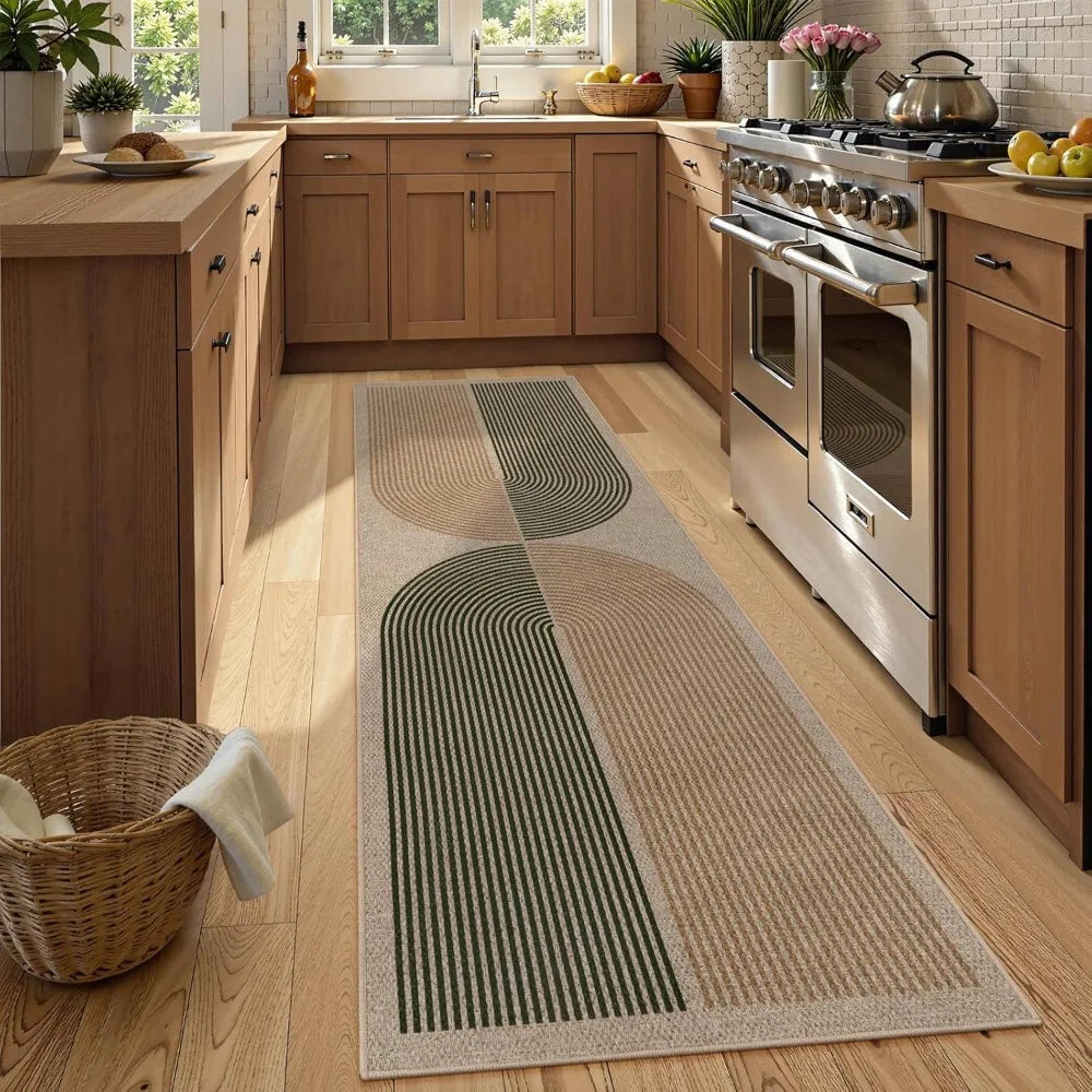 Modern Jute Rug Hallway Runner Non Slip Indoor Outdoor Washable