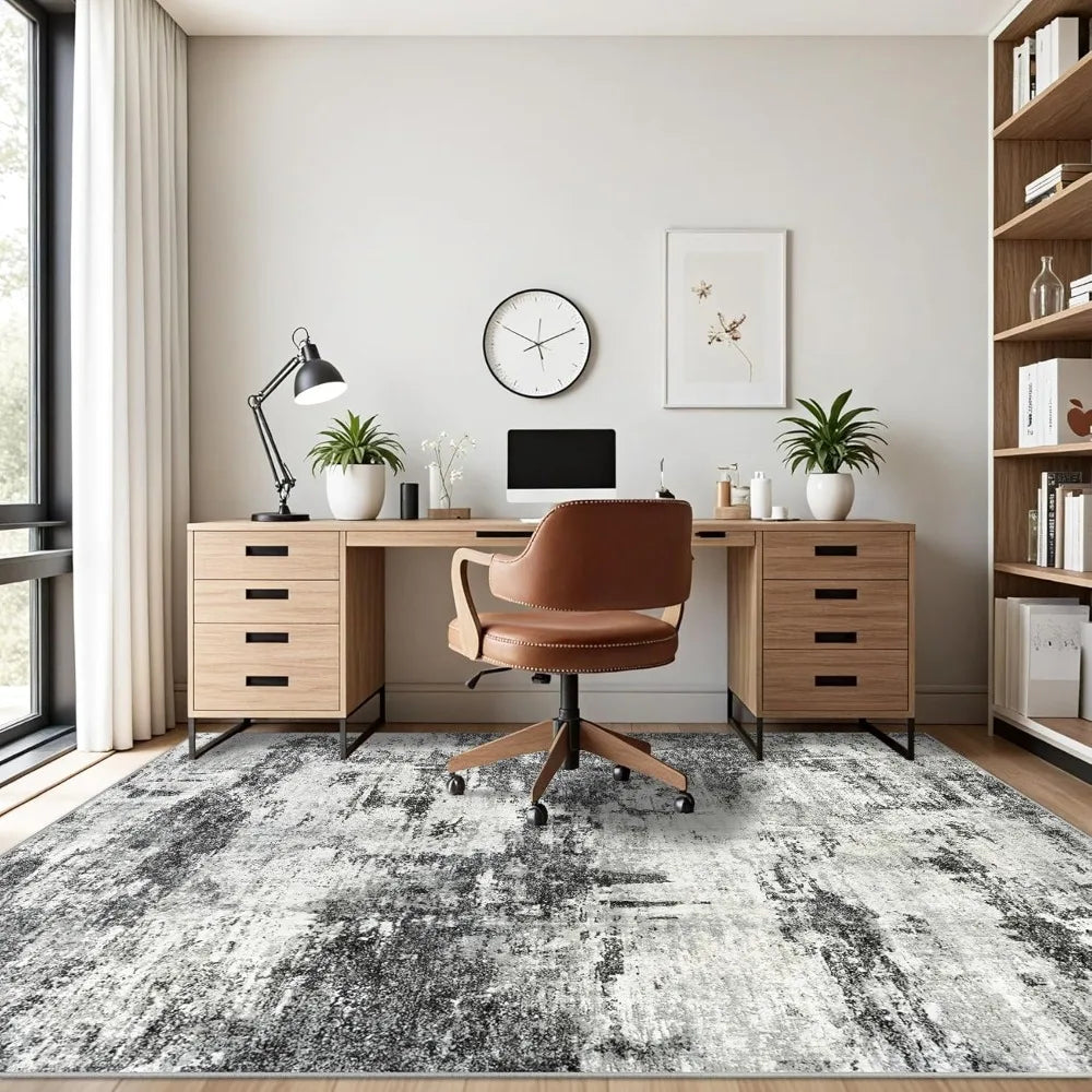 Abstract Kilim Area Rug Washable Stain Resistant Anti Slip Backing